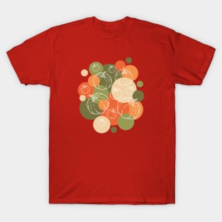 Pumpkin Whimsy: Autumn Circlet Delight | Red T-Shirt